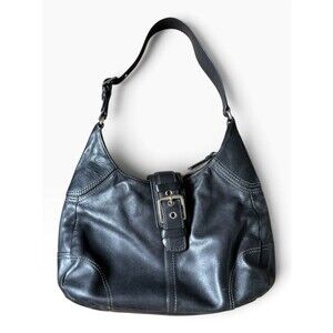 Vintage Coach Soho shoulder bag in black leather